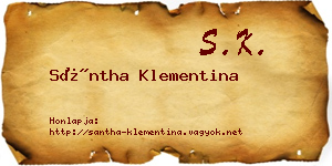 Sántha Klementina névjegykártya